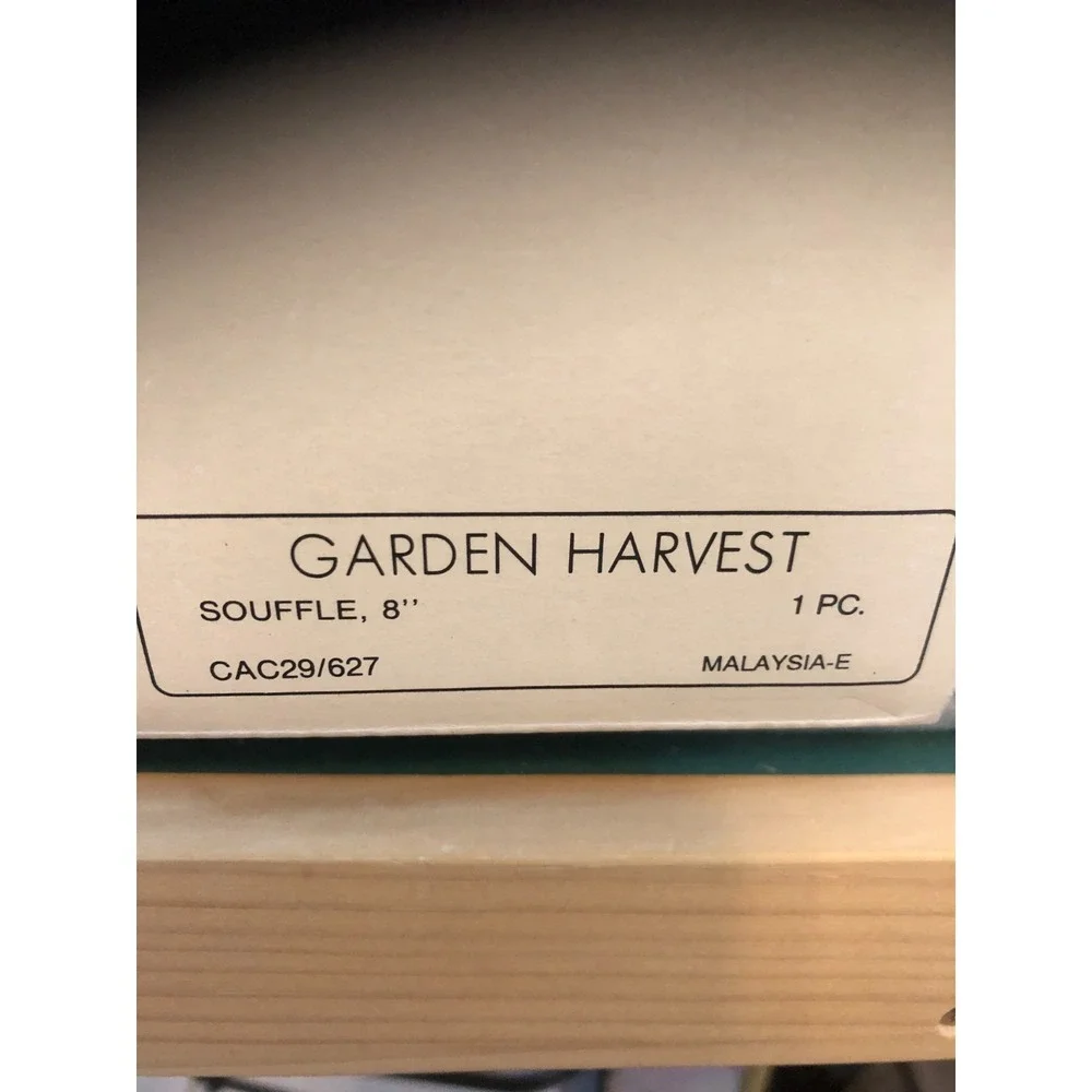 Vintage Mikasa Garden Harvest Souffle Dish Round 8